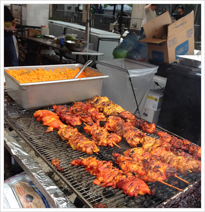 Chicken Kebabs at the Italian American Festival in Akron